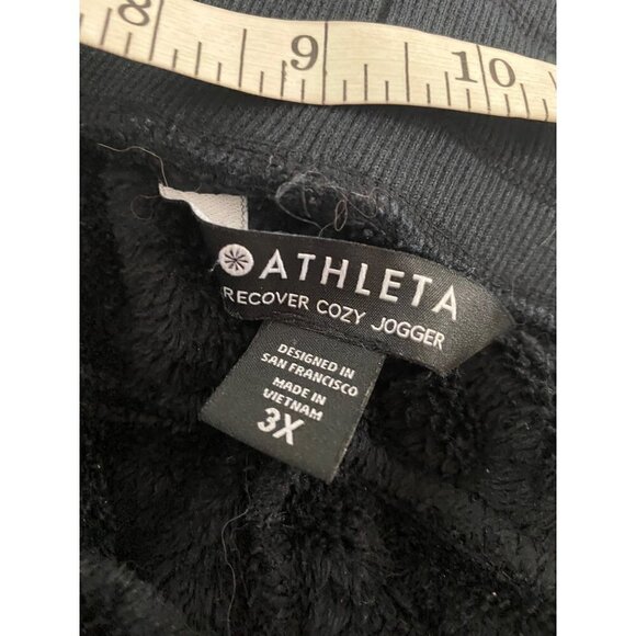Athleta Women's Black Velvet Double Cozy Karma Joggers - 3XL - Picture 14 of 14